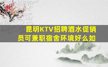 昆明KTV招聘酒水促销员可兼职宿舍环境好么如